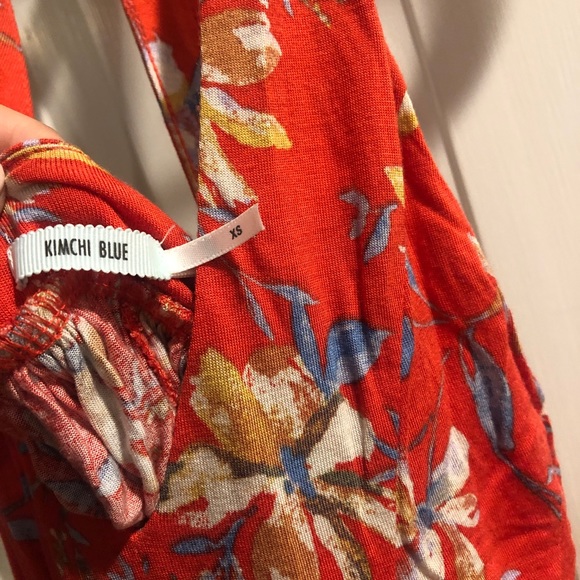 Urban Outfitters Kimichi Blue red floral romper - Picture 2 of 3